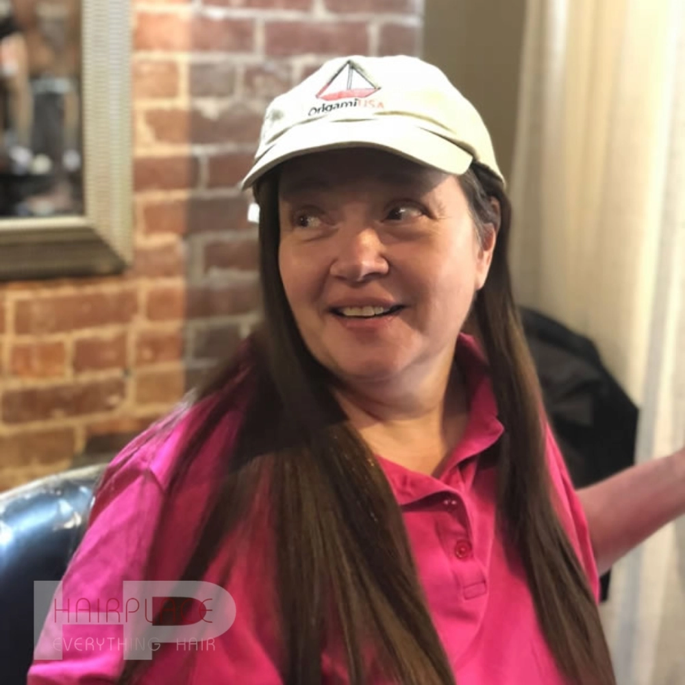 Halo Wig Step 4 - Wear Halo Halo Wig Step 4 - Wear Halo