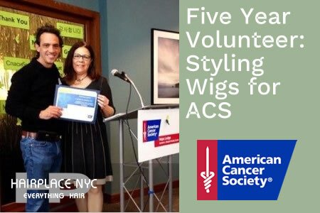 Andrew DiSimone Awarded for Volunteering Wig Styling for 5 Years