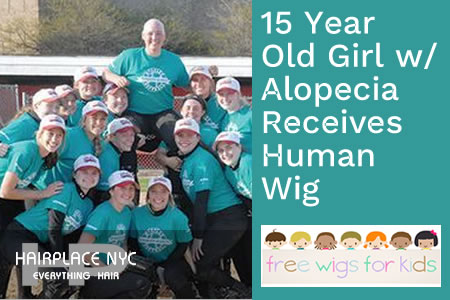 Free Wigs for Kids - 15 Year Old Girl with Alopecia Receives Human Wig